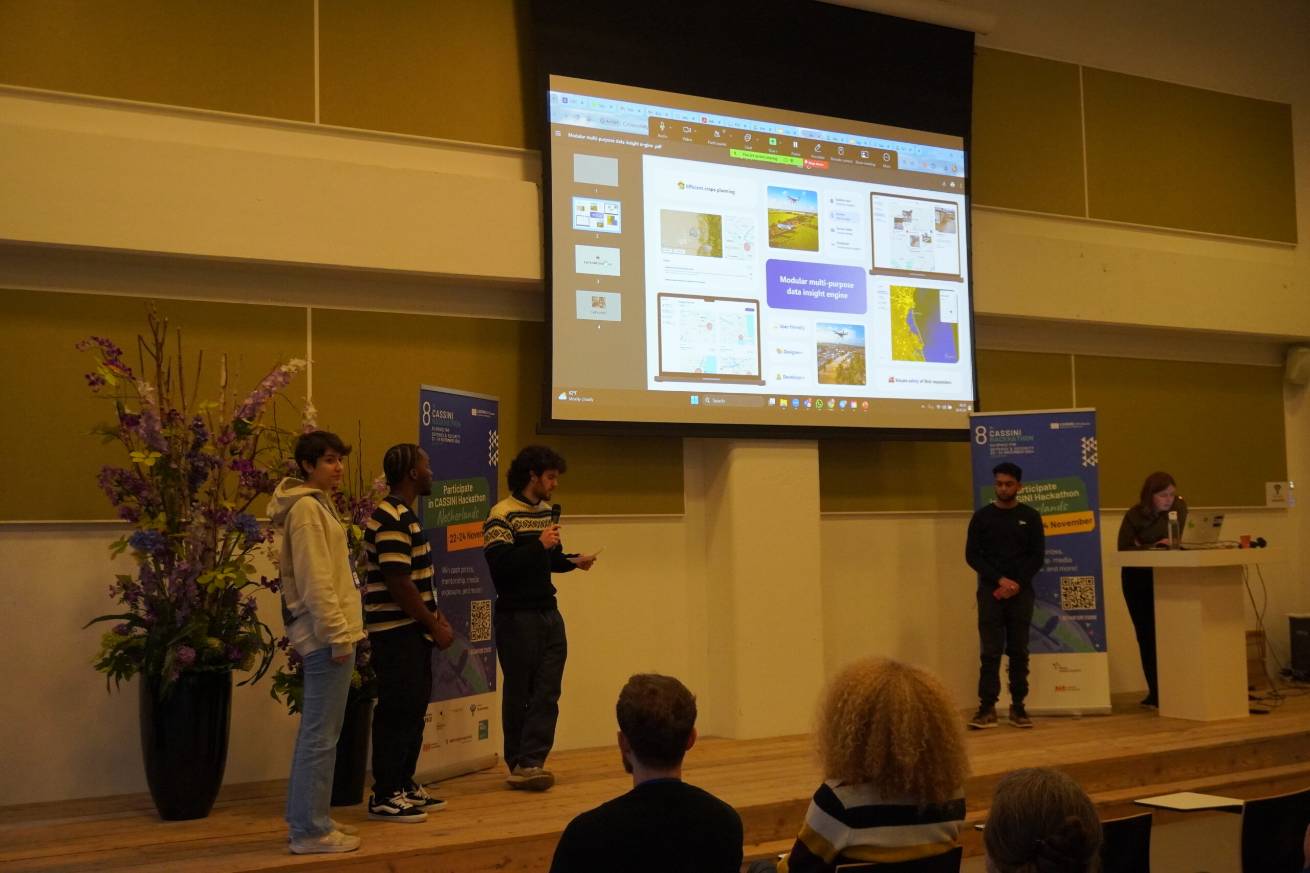 Studenten Haagse Hogeschool oogsten lof met idee tijdens de Cassini Hackathon